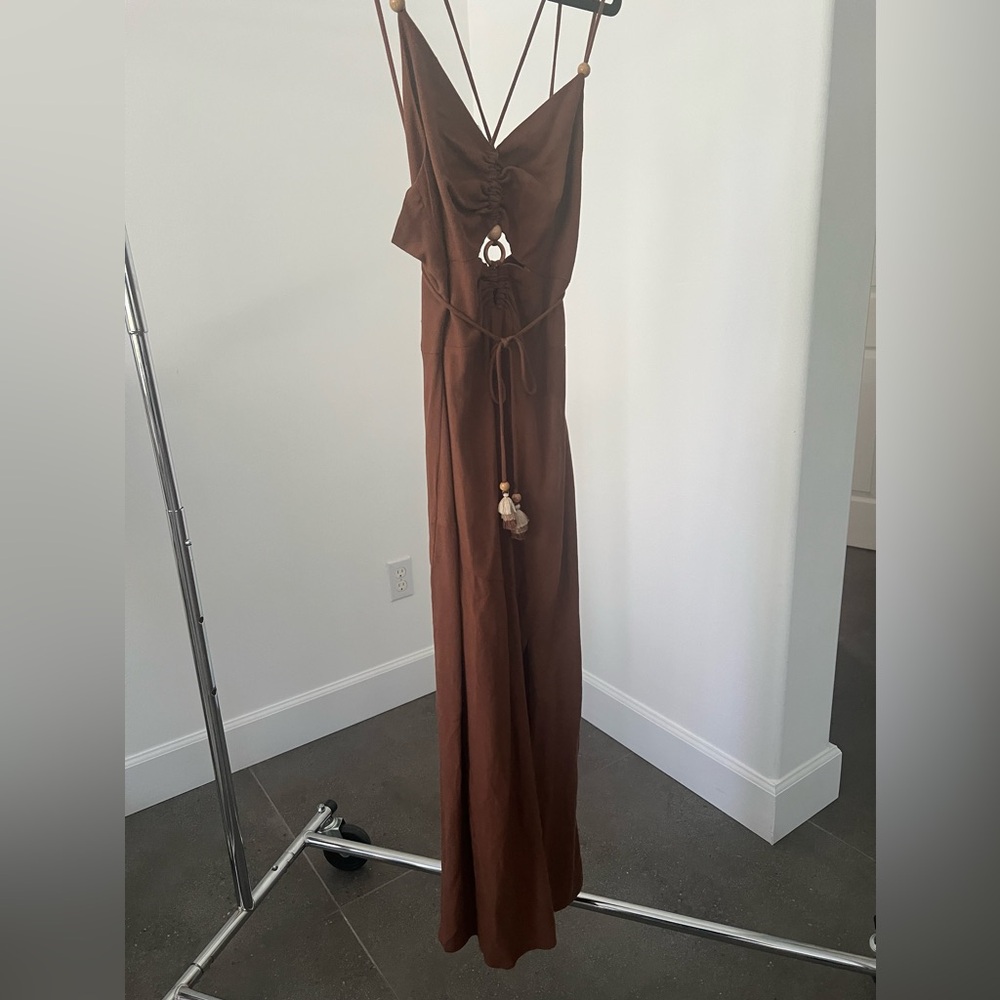 Zara Summer Dress – Chocolate Brown ☀️